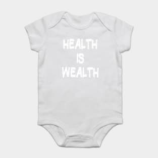 Health is Wealth Healthy Eating Baby Bodysuit